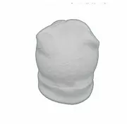 Set caciula cu protectie gat nou nascut Fleece Alb, din bumbac KDECPF00ALB
