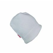 Set caciula cu protectie gat nou nascut Fleece Alb, din bumbac KDECPF00ALB