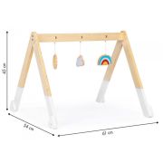 Bara educativa din lemn pentru copii cu 3 jucarii, ecotoys ca12231 edeedica12231