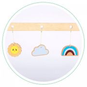 Bara educativa din lemn pentru copii cu 3 jucarii, ecotoys ca12231 edeedica12231
