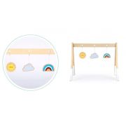 Bara educativa din lemn pentru copii cu 3 jucarii, ecotoys ca12231 edeedica12231