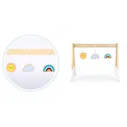 Bara educativa din lemn pentru copii cu 3 jucarii, ecotoys ca12231 edeedica12231