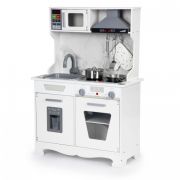 Bucatarie din lemn cu sunete, lumini si accesorii, ecotoys tl10181 edeeditl10181