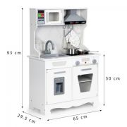 Bucatarie din lemn cu sunete, lumini si accesorii, ecotoys tl10181 edeeditl10181