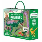 Cunoaste, invata si exploreaza -  puzzle dinozauri (205 piese)
