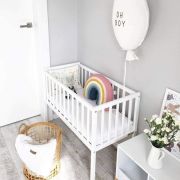 Patut Mic, Co-sleeping Din Lemn, Classic Alb 90 X 40 Cm Pjbbedside_alb