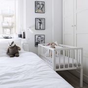 Patut Mic, Co-sleeping Din Lemn, Classic Alb 90 X 40 Cm Pjbbedside_alb