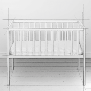 Patut Mic, Co-sleeping Din Lemn, Classic Alb 90 X 40 Cm Pjbbedside_alb