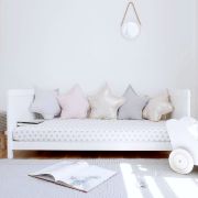 Patut Din Lemn Masiv, Transformabil Pentru Bebe Si Junior, Clasic Alb 140 X 70 Cm Pjbclasic_140
