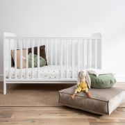 Patut Din Lemn Masiv, Transformabil Pentru Bebe Si Junior, Clasic Alb 140 X 70 Cm Pjbclasic_140