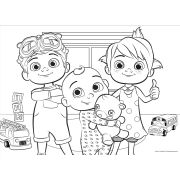 Puzzle de colorat maxi - cocomelon si ursuletul (60 piese)