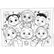 Puzzle de colorat maxi - invatam cu cocomelon (24 piese)