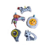 Qmini - Salteluta interactiva Abby , Cu muzica, 20 bile, 6 jucarii , Pentru activitati educationale, din Poliester, 85x85 cm, Multicolor, Resigilat BYN6426972005852_resigilat