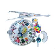 Qmini - Salteluta interactiva Abby , Cu muzica, 20 bile, 6 jucarii , Pentru activitati educationale, din Poliester, 85x85 cm, Multicolor, Resigilat BYN6426972005852_resigilat
