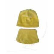Set caciula cu protectie gat Fleece Galben pentru copii 3-5 ani, din bumbac KDECPF35GLB