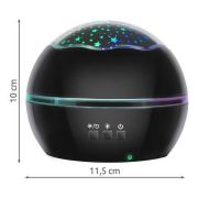 Lampa de veghe cu proiector si 2 cupole Malatec MY17757 BBJMY17757_Negru