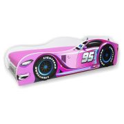 Pat fetite 2-8 ani masina Speed X1 cu saltea SafeNest 140x70x6 cu lana PC-P-MK-SPDX-1-70