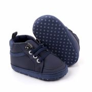 Ghetute bleumarine cu sireturi pentru baietei MBd2349-3-sa3.3-6 luni (Marimea 18 incaltaminte)