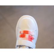 Adidasi albi cu insertie rosie din lac MD606-1-p32