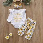 Compleu pentru fetite - Little miss ADFSB30-H10.6-9 luni (Marimea 19 incaltaminte)