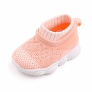 Mocasini roz banan tip adidas cu talpa antiderapanta (Marime Disponibila: Marimea 19) MDd2649-2-p32