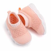 Mocasini roz banan tip adidas cu talpa antiderapanta (Marime Disponibila: Marimea 19) MDd2649-2-p32