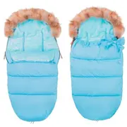 Springos - sac iarna carucior cu blanita detasabila mevis delux all blue lvtksb0015