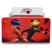 Pachet Promo Pat Copii 2-8 Ani Creativ Ladybug Cu Saltea Din Lana Si Husa Impermeabila - ASC-ch-pro-str-ldb-70