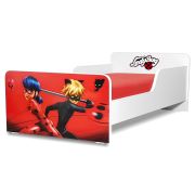 Pachet Promo Pat Copii 2-8 Ani Creativ Ladybug Cu Saltea Din Lana Si Husa Impermeabila - ASC-ch-pro-str-ldb-70