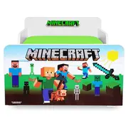 Pat Start Minecraft 2-8 ani + saltea SmartNest cu lana 140x70x12 cm + husa impermeabila - PC-PCH-PRO-STR-MCF-70