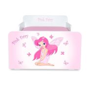Pachet Promo Patut  Start Pink Fairy Fetite 2-8 ani, contine saltea SmartNest cu lana 140x70 si husa impermeabila- PC-PCH-PRO-STR-PFR-70