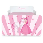 Pachet Promo Pat fete 2-8 ani Start Princess Pony, saltea SmartNest cu lana si husa impermeabila- PC-PCH-PRO-STR-PRP-70