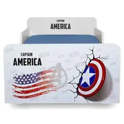 Pat copii Start Captain America 2-12 ani cu saltea din lana inclusa - PC-P-MOK-CPT-80