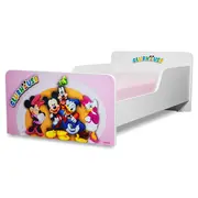 Pat pentru Fetite Start ClubHouse destinat copiilor de la varsta de 2 la 8 ani,  varianta cu saltea cu lana PC-P-MOK-CHF-70