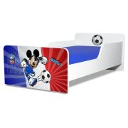 Pat copii Start Fotbal Franta 2-8 ani cu saltea din lana 140x70 cm PC-P-MOK-FTB-FRA-70
