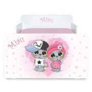 Pat copii Start Miau 2-12 ani cu saltea din lana inclusa - PC-P-MOK-MIA-80
