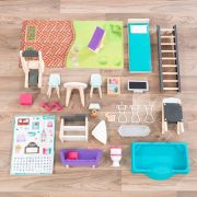 Casuta din lemn pentru papusi city life - okekk65989