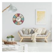 Ceas de perete XXL cu aplicatii din metal, analog, design VINTAGE - Old Town Clock, cifre romane, colorat, TFA 60.3021