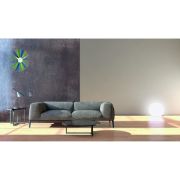 Ceas de perete analog XXL, colorat, creat de designer, model DAISY, negru/transparent, TFA 60.3023.01
