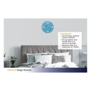 Ceas de perete colorat, analog, creat de designer, model CONTOUR, albastru, TFA 60.3047.14