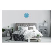 Ceas de perete colorat, analog, creat de designer, model CONTOUR, albastru, TFA 60.3047.14