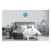 Ceas de perete colorat, analog, creat de designer, model CONTOUR, albastru, TFA 60.3047.14