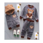 Costum gri captusit cu polar din catifea - Ursulet ADOCTSC42-SA8.2 ani