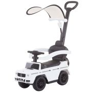 Masinuta de impins chipolino mercedes g350 white cu maner si copertina hubrocmb02101wh