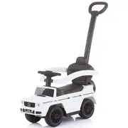 Masinuta de impins chipolino mercedes g350 white cu maner si copertina hubrocmb02101wh