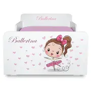 Pachet Promo Complet Pat Fetite 2-8 ani Start Balerina, saltea SmartNest, husa impermeabila, lenjerie, perna si pilota