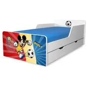 Pat copii Fotbal Romania 2-12 ani cu sertar si Saltea cu lana SafeNest PC-P-MK-FTB-ITA-RO-80