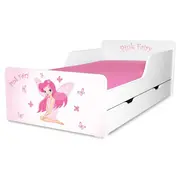 Pat copii Pink Fairy 2-12 ani cu sertar - PC-P-PFR-SRT-80