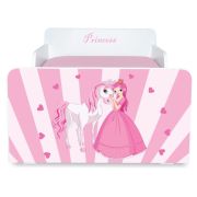 Pat Creativ Princess Pony Pentru Fete 2-12 Ani, Varianta Cu Sertar Si Saltea Cu Lana 160x80 Incluse- ASC-mk-srt-prp-80