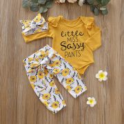 Compleu galben pentru fetite - Little miss ADFSB30-1-R2